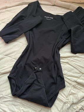 Everlane Black Scoop Neck Bodysuit